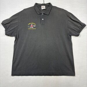 Vintage Don Garlits Museum Drag Racing Polo Shirt Men XL Black Rat Faded Stained